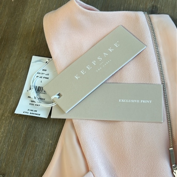 Keepsake the Label Rose Pink Sleeveless Asymmetrical Jupiter Short Dress Size L - Picture 14 of 17